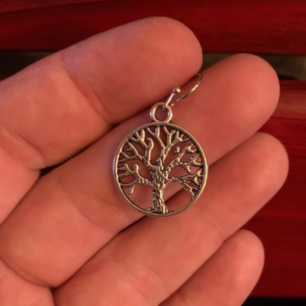 New Woman’s 925 Sterling Silver Tree Of Life Boho Handmade Drop Dangle Earrings - Picture 7 of 16